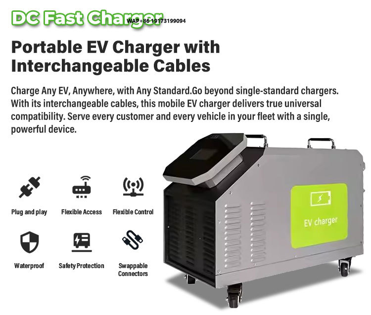 Portable Dc Fast Charger 20Kw Ccs2 - Mobile DC EV-Ladestation für den Heimgebrauch