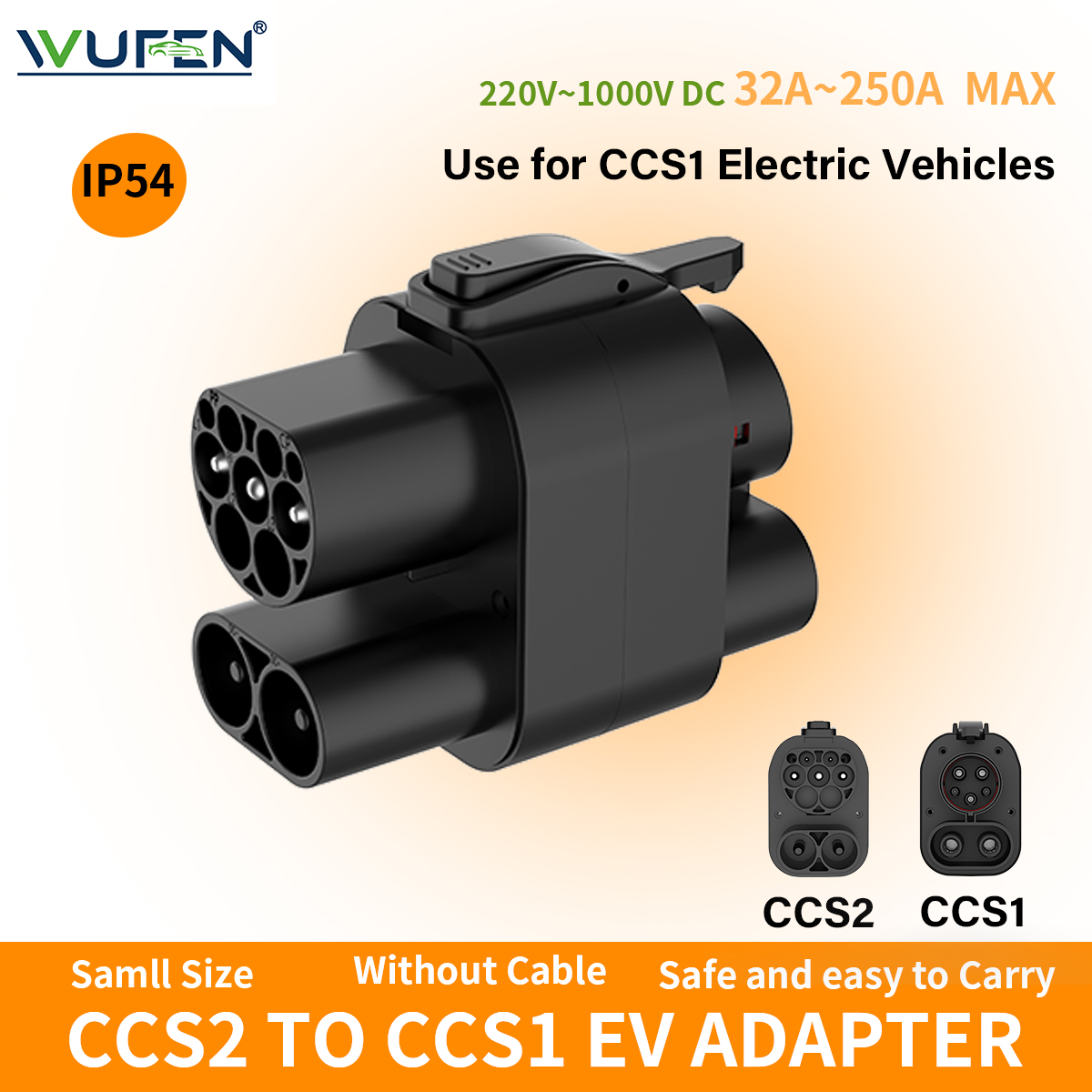 Ccs2 To Ccs1 Fast Charge Adapter 250Kw - WUFEN CCS2 zu CCS1 EV-Adapter, 32