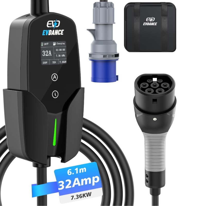 Evdance 32a Typ 2 ev Ladegerät – Portable Ev Charger 32A Type 2 Cee Plug Bewertung und Preis
