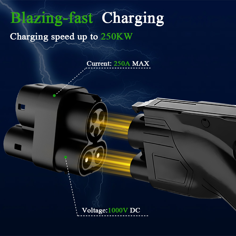 Kolanky CCS1 zu CCS2 EV DC 100 – Ccs2 To Ccs1 Fast Charge Adapter 250Kw Bewertung und Preis