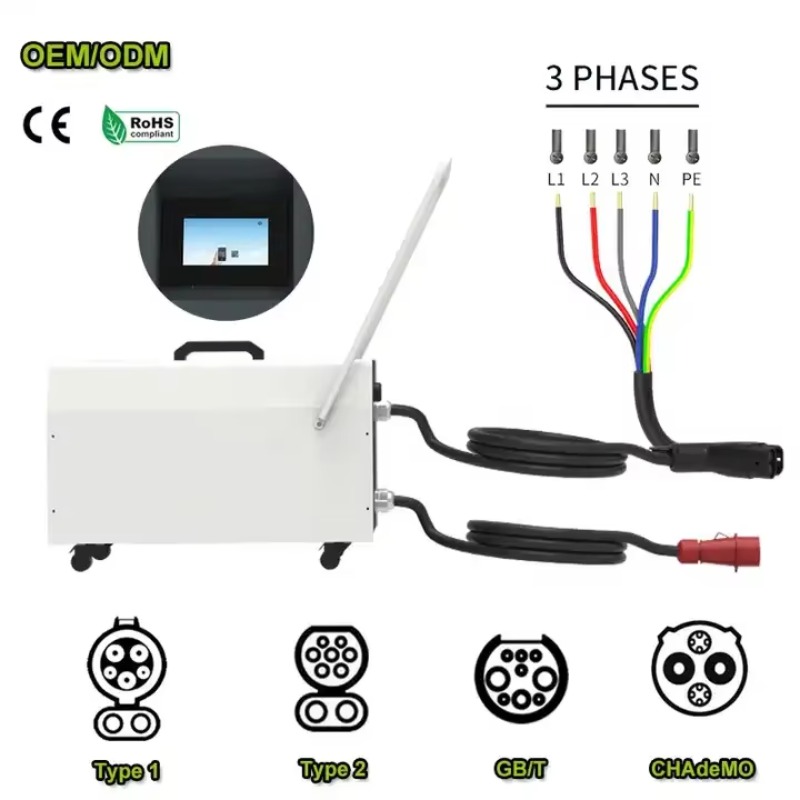 20KW-40KW EV Tragbare Ladestat – Portable Dc Fast Charger 20Kw Ccs2 Bewertung und Preis