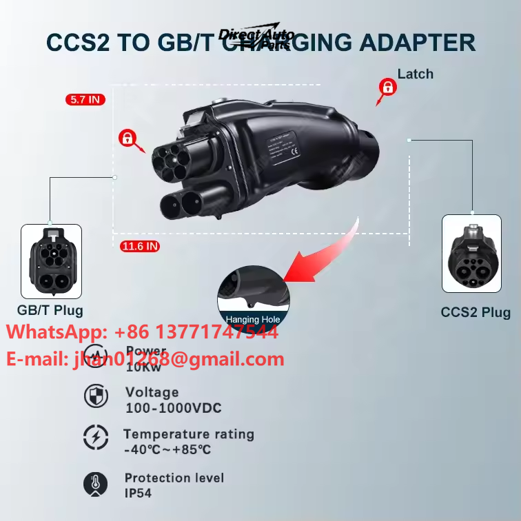 EV DC-Ladegerät 200A 250A 1000 – Gb/T To Ccs2 200A Fast Charging Adapter Bewertung und Preis