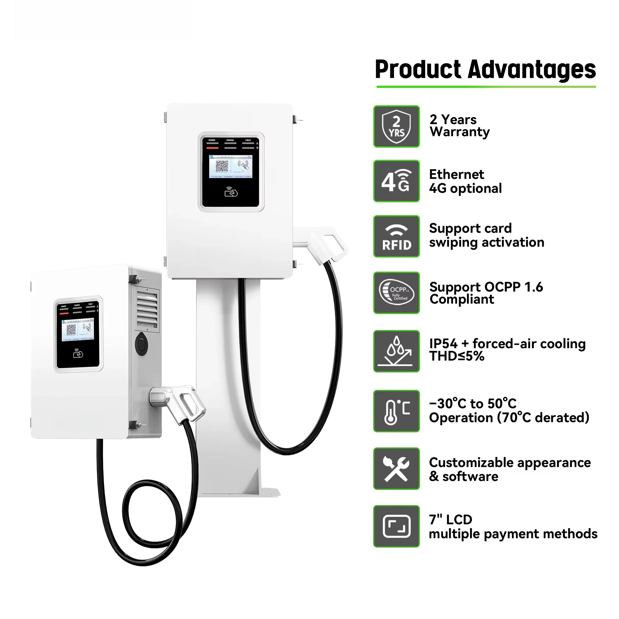 Ocpp 20kW 30kW 40kW CCS GBT Ko – Dc Fast Charger 30Kw Wallbox Commercial Bewertung und Preis