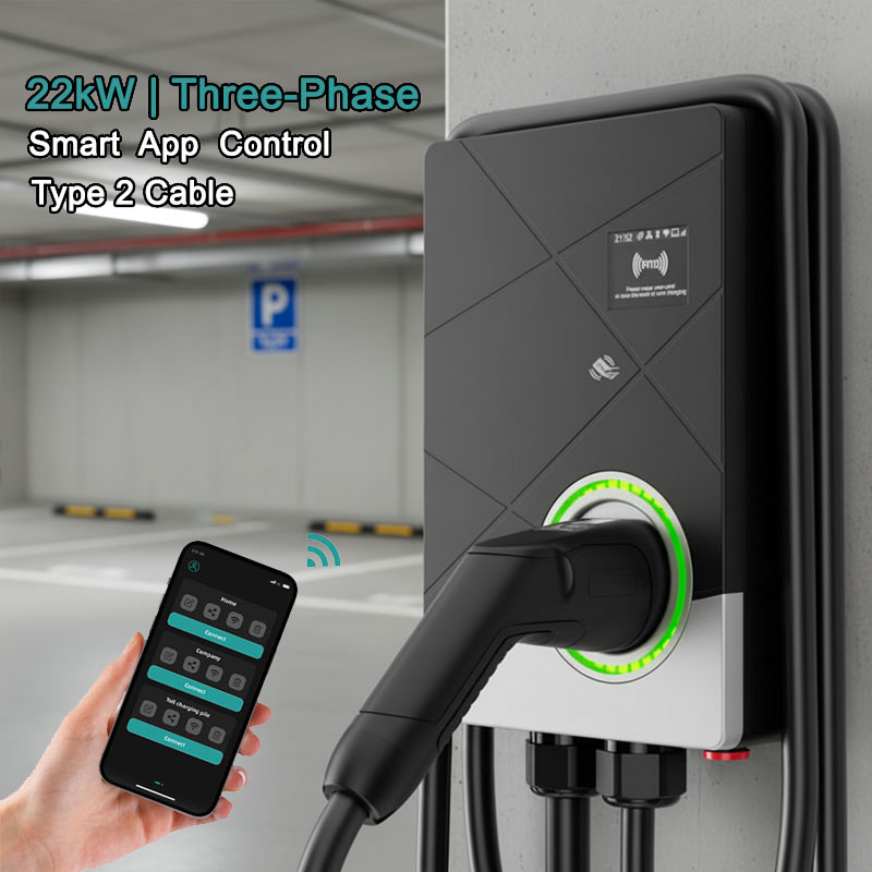 3-Phasen 22kW Smart EV-Ladesta – 22Kw Wallbox Type 2 Ocpp Rfid Bewertung und Preis