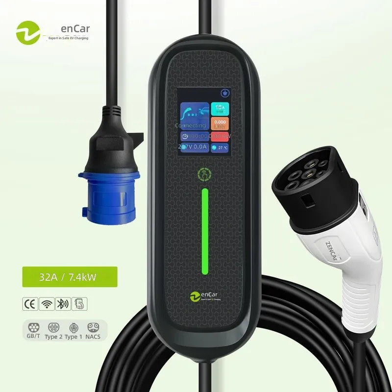 7kW 32A Typ 2 Tragbares EV-Lad – Portable Ev Charger 32A Type 2 Cee Plug Bewertung und Preis